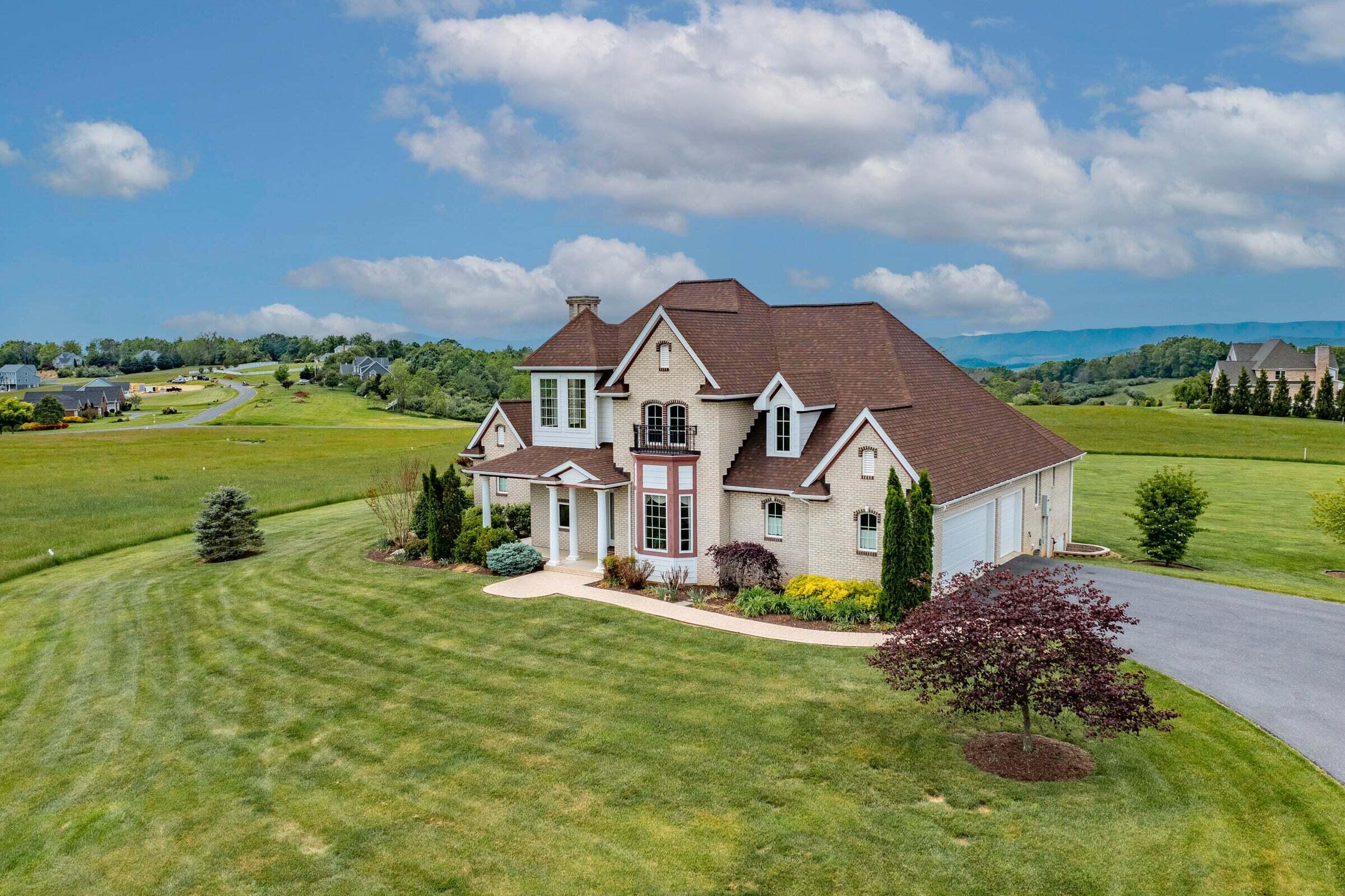 1875 Ridge Road Raphine, VA 24472 - Photo 65 of 72 an aerial view of residential houses with outdoor space and lakeside