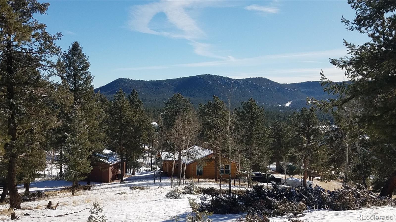 67 Hold Up Street Bailey, CO 80421 - Photo 12 of 25 a view of a house with a yard covered in snow