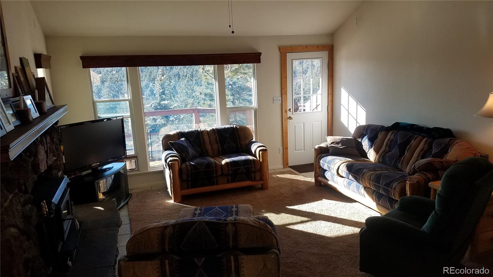 67 Hold Up Street Bailey, CO 80421 - Photo 19 of 25 a living room with furniture and a flat screen tv