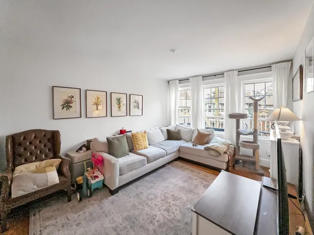 a living room with furniture and a couch