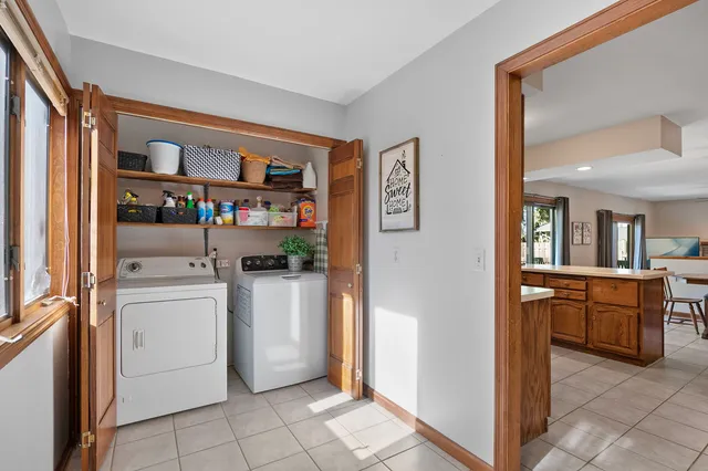 a room with storage and utility