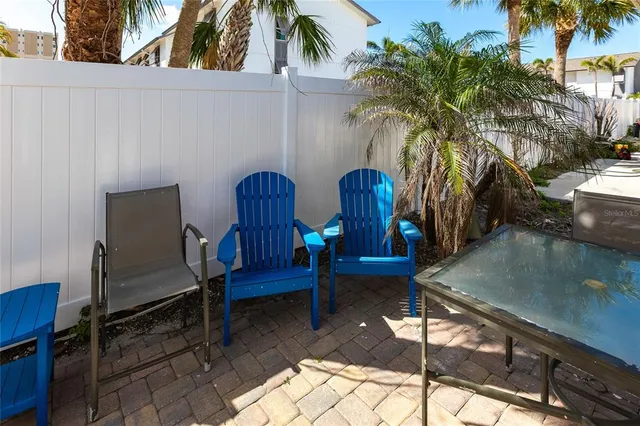 a view of outdoor space with seating area