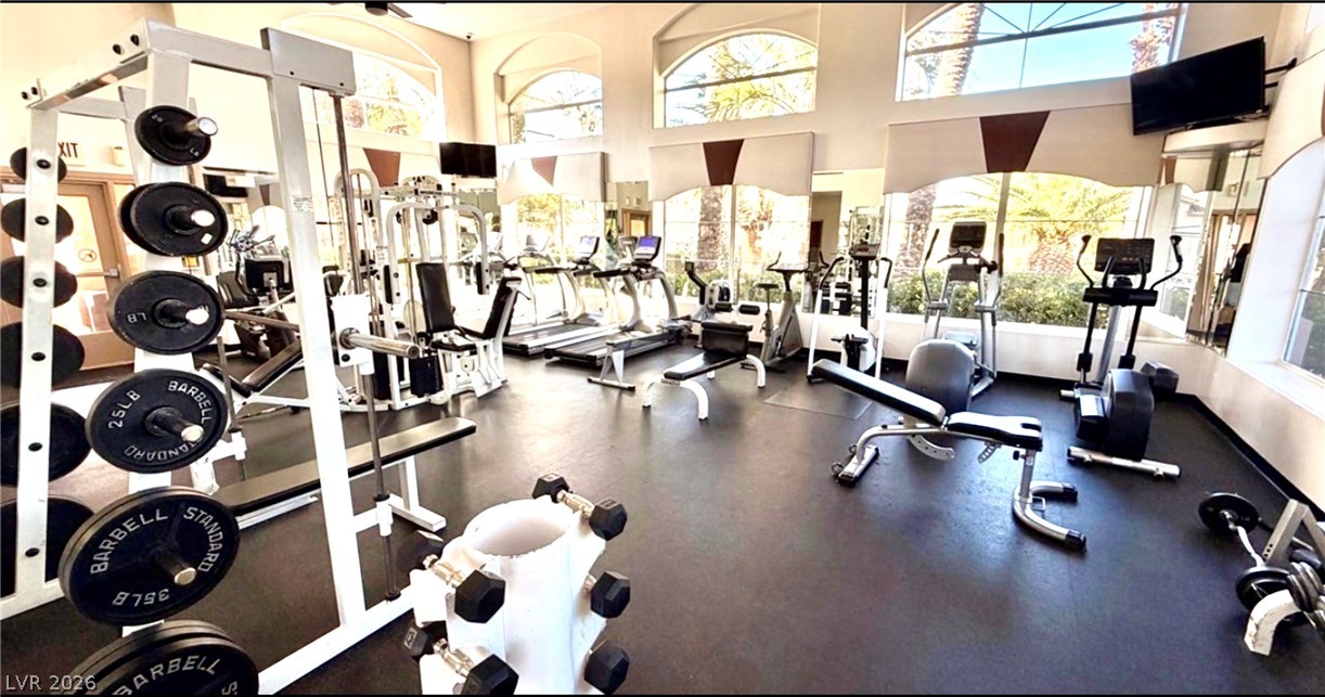2050 West Warm Springs Road, Unit 321 Henderson, NV 89014 - Photo 27 of 28 This spacious fitness center features high ceilings and ample equipment for a complete workout.