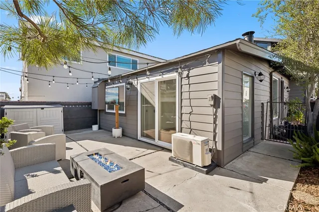 a view of a dinning table and chair in the patio