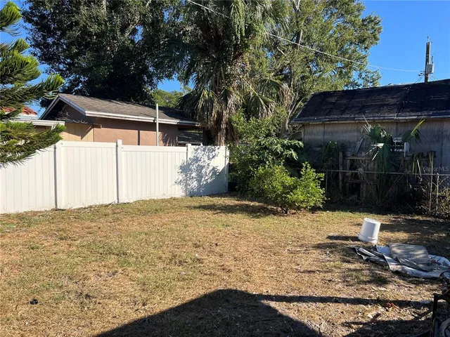 a backyard of a house