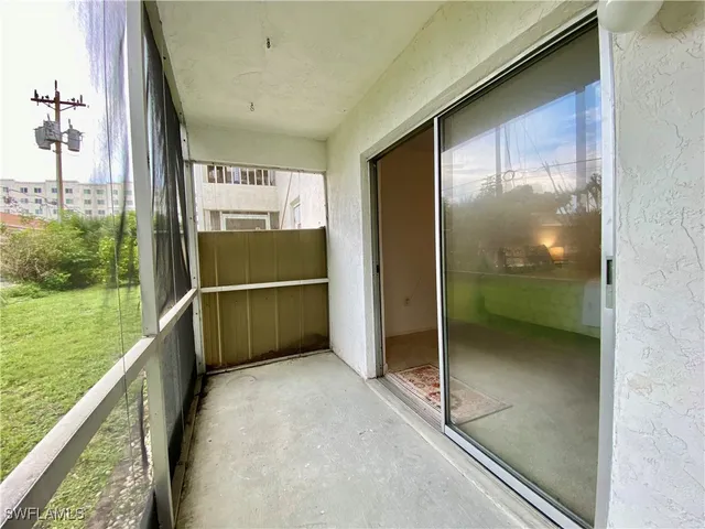 a balcony view with a outdoor space