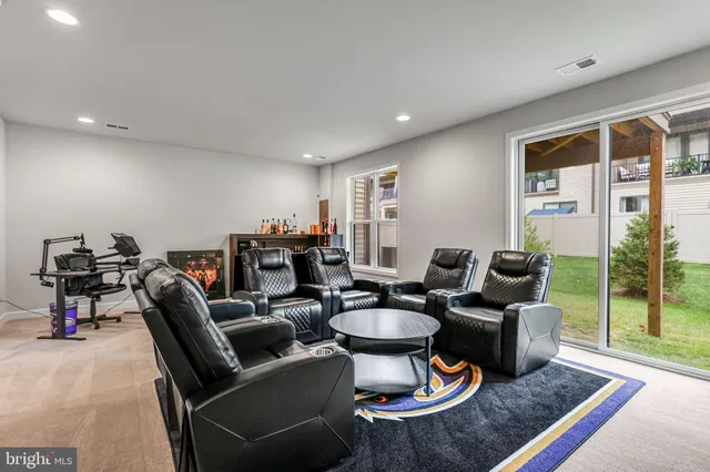 a front view of a building with multiple windows