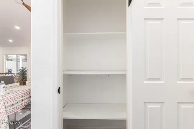 a close view of closet