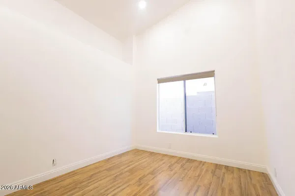 a view of a garage with storage