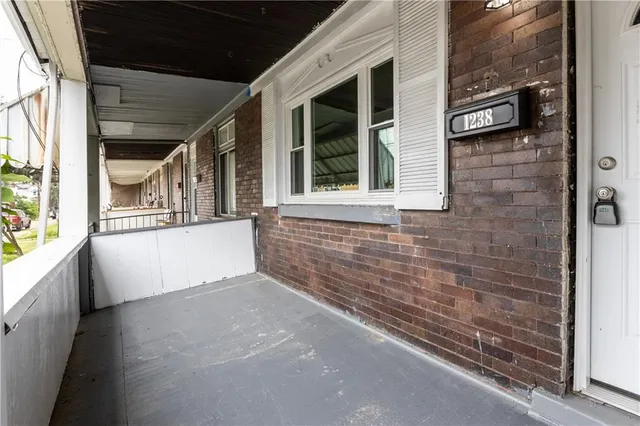 a view of front door of house