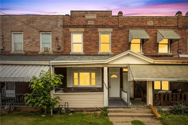 a front view of a house