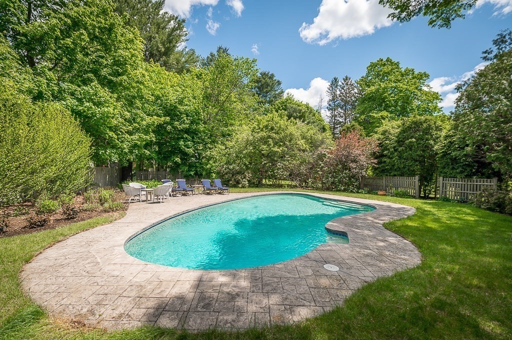 13 Main Street Boxford, MA 01921 - Photo 32 of 36 a view of a swimming pool with a yard