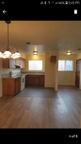 a view of kitchen and window