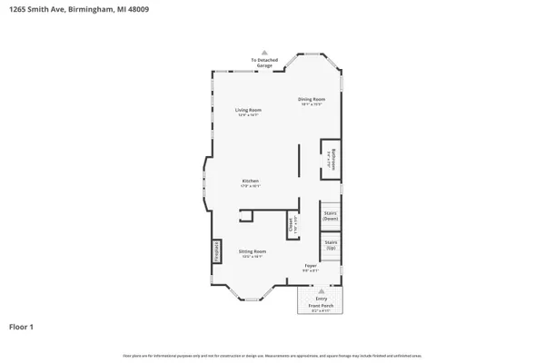 $1,075,000 | 1265 Smith Avenue, Birmingham, MI 48009