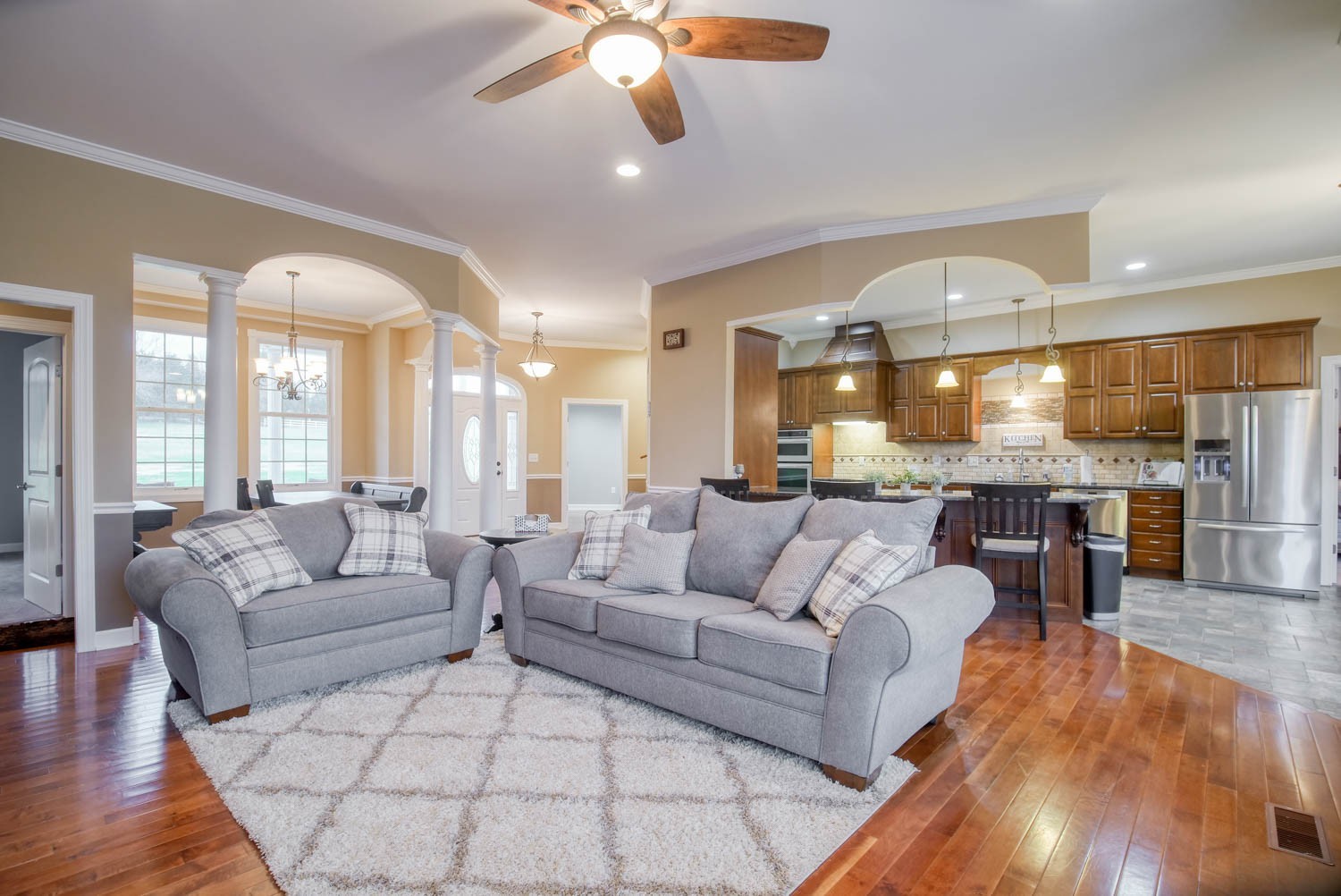 197 Turner Road Watertown, TN 37184 - Photo 15 of 65 a living room with furniture and a large window with kitchen view
