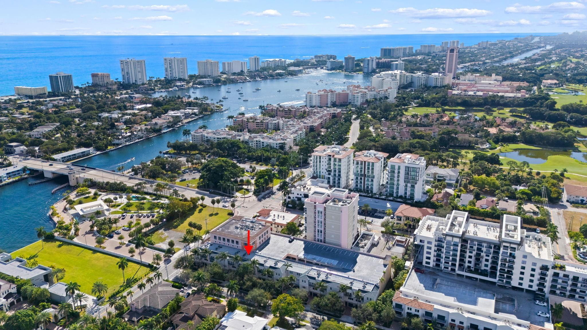 456 East Boca Raton Road Boca Raton, FL 33432 - Photo 9 of 33 an aerial view of a city with lots of residential buildings ocean and mountain view in back