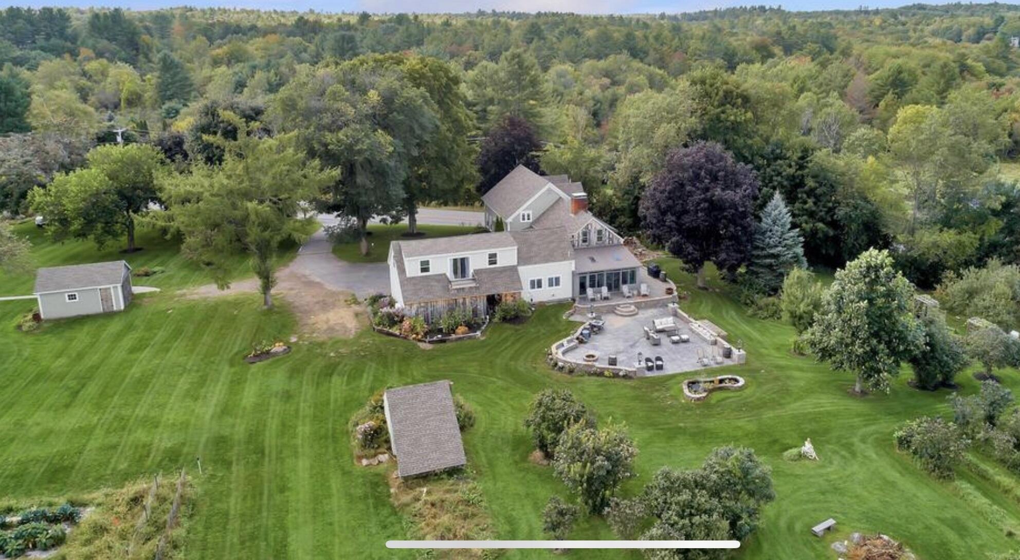 697 Fort Hill Road Gorham, ME 04038 - Photo 5 of 63 697 Fort Hill Aerial View with Sebago La