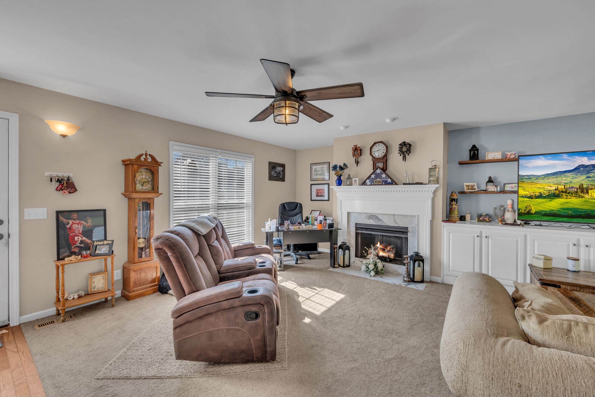 156 Foxrun Springfield, TN 37172 - Photo 6 of 31 a living room with furniture and a fireplace