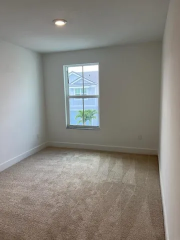an empty room with a window