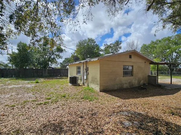 a backyard of a house