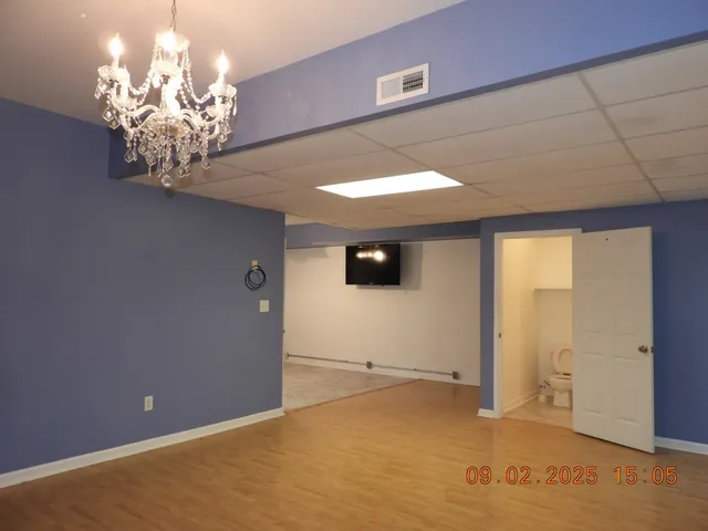 a view of building with green space