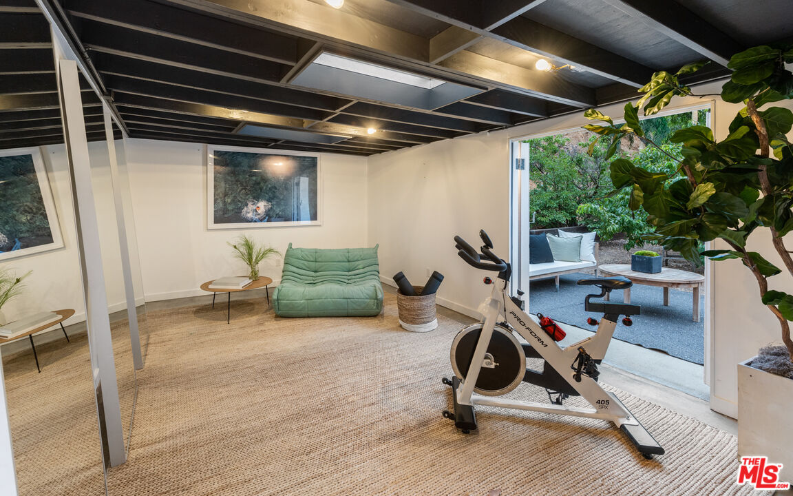 1030 Rivas Canyon Road Pacific Palisades, CA 90272 - Photo 28 of 42 a view of a room with gym equipment