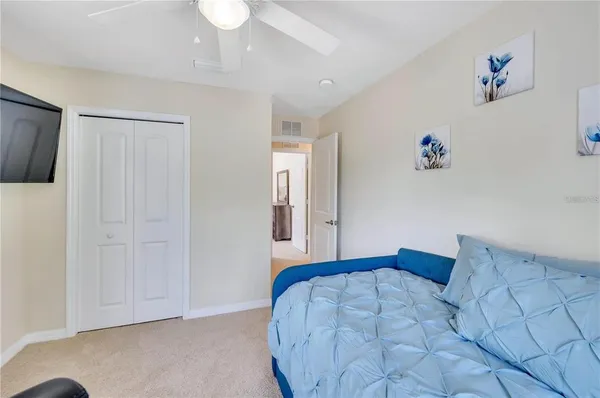 a view of a bedroom