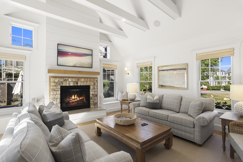 13 A Gingy Lane Nantucket, MA 02554 - Photo 3 of 29 a living room with furniture and a fireplace