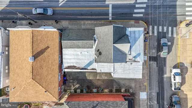an aerial view of a city