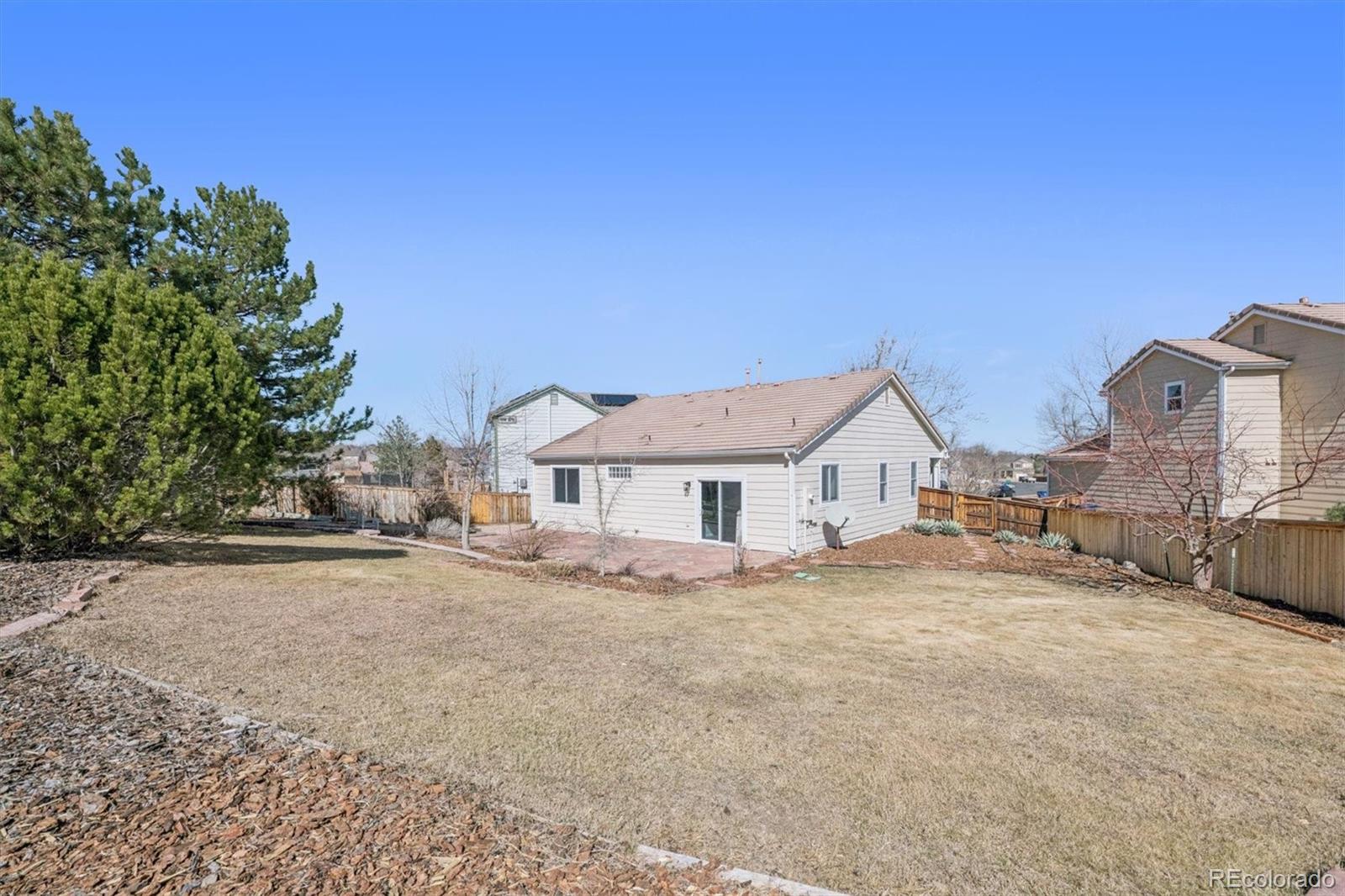 10098 MacKay Drive Highlands Ranch, CO 80130 - Photo 30 of 42 a view of a house with a yard