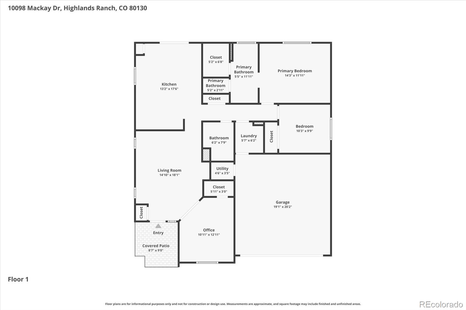 10098 MacKay Drive Highlands Ranch, CO 80130 - Photo 42 of 42 a picture of a floor plan