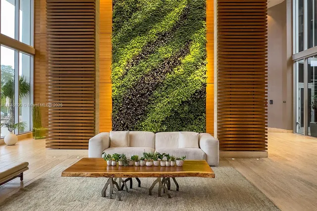 a outdoor view with a sitting space