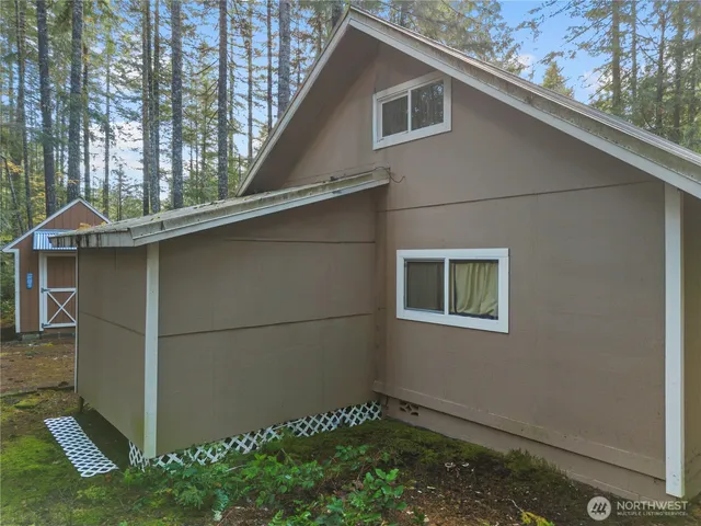 a backyard of a house