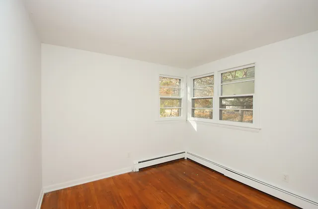 an empty room with a window