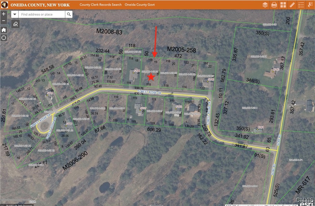 Lot 19 Forest Ridge Drive Rome, NY 13440 - Photo 3 of 5 Oneida County Clerk Record Search. Lot 19. 2025