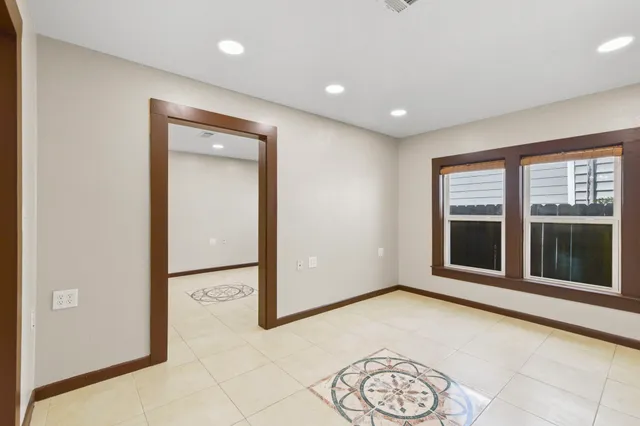 a view of a livingroom with a window