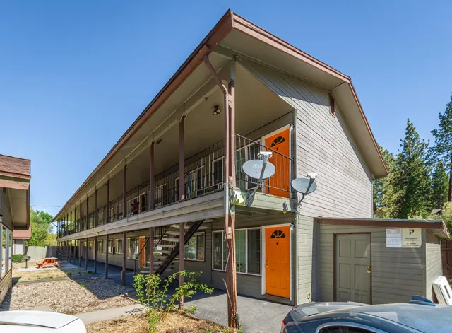 a view of a house with a balcony