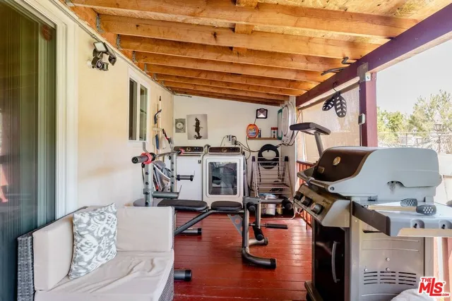a view of a balcony with outdoor space