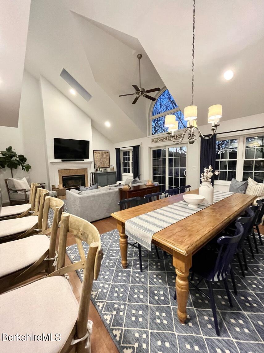 9212 Mountainside Drive Hancock, MA 01237 - Photo 11 of 44 a dinning table and chairs in a living room