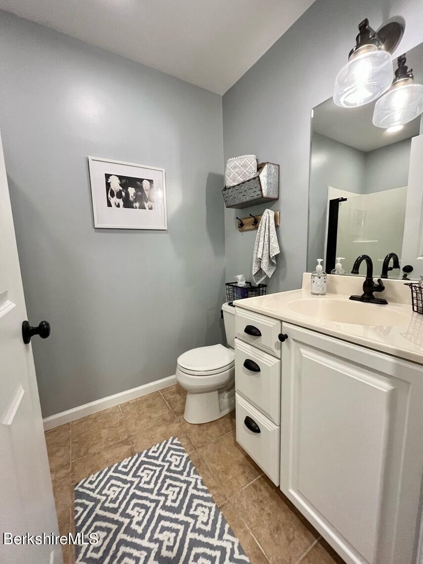 9212 Mountainside Drive Hancock, MA 01237 - Photo 3 of 44 a bathroom with a toilet a sink and mirror