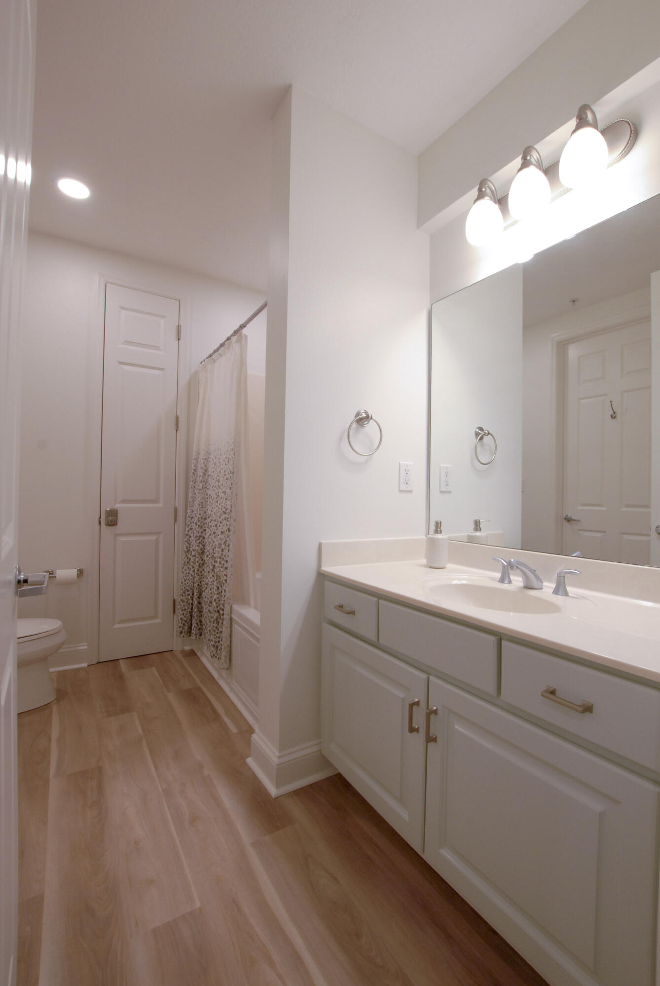 9961 East County Highway 30A, Unit 201 Inlet Beach, FL 32461 - Photo 13 of 19 a bathroom with a double vanity sink and mirror