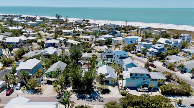 an aerial view of multiple house