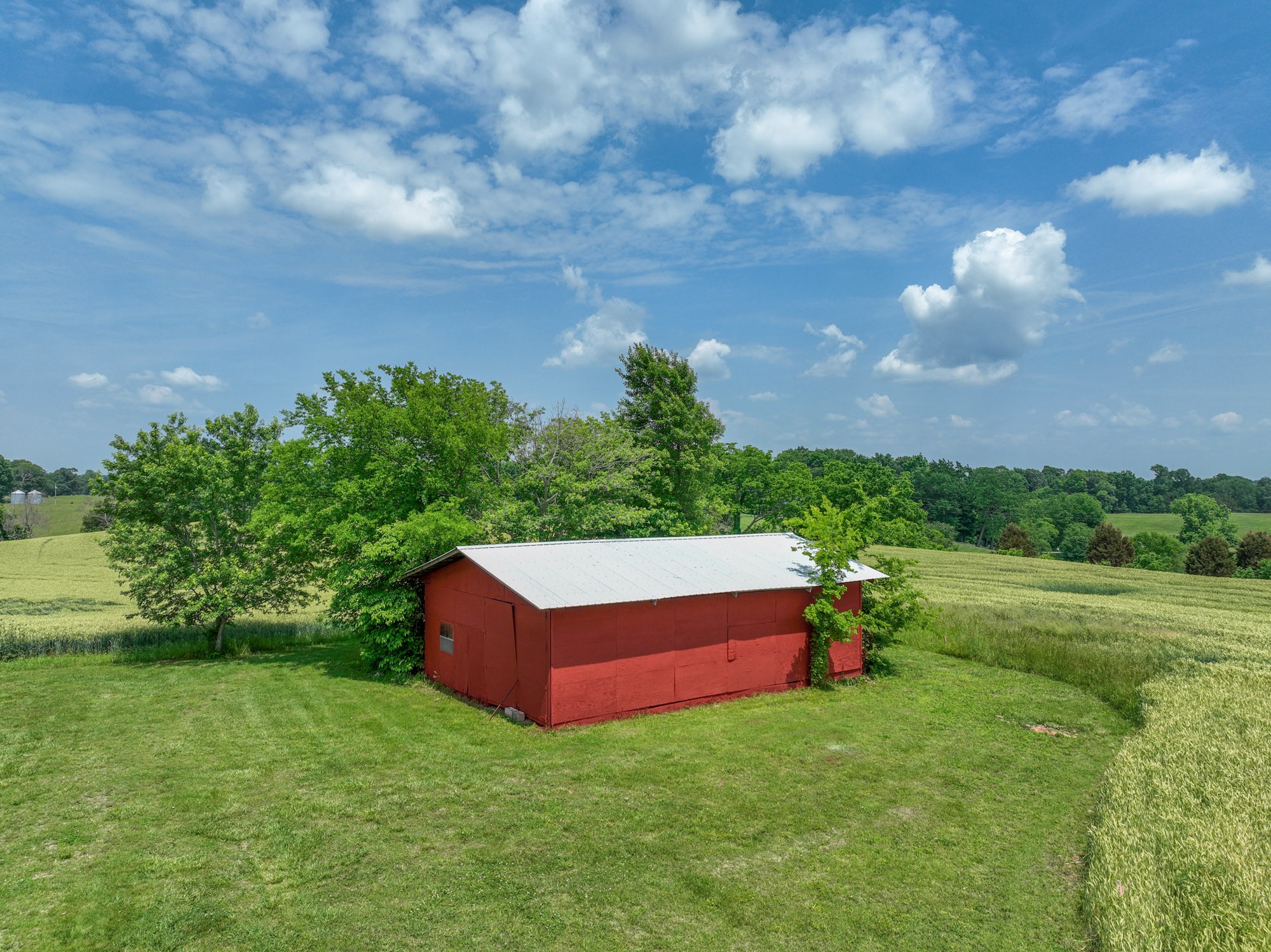 4334 Mt Zion Road Springfield, TN 37172 - Photo 48 of 52 a backyard of a house with lots of green space and trampoline