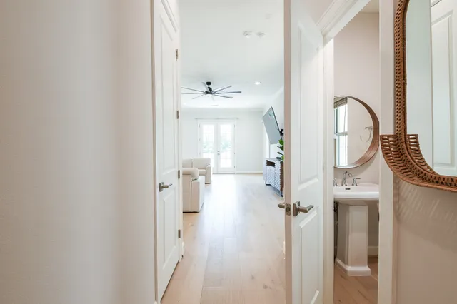 wooden floor in a gallery