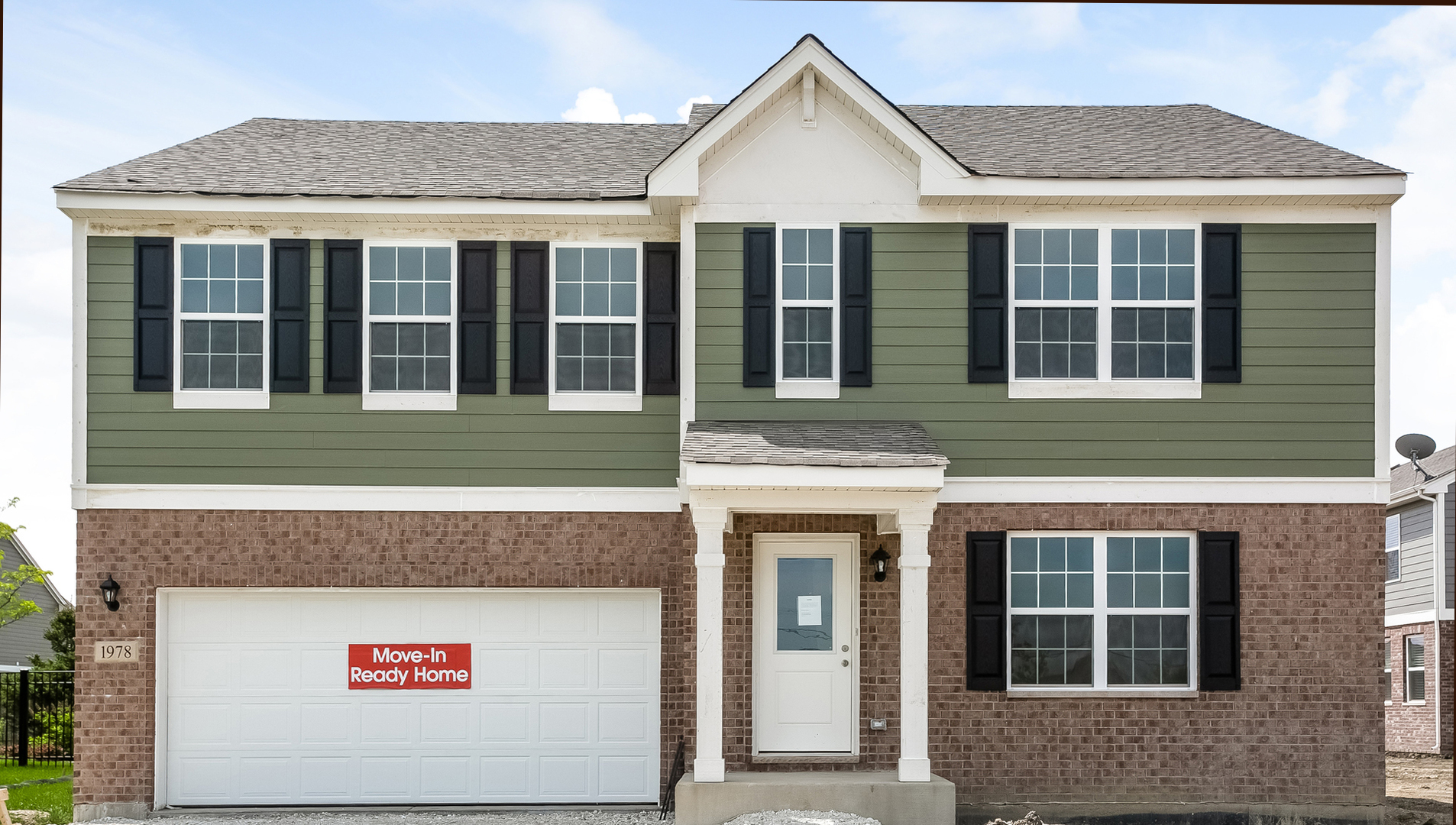 a front view of a house