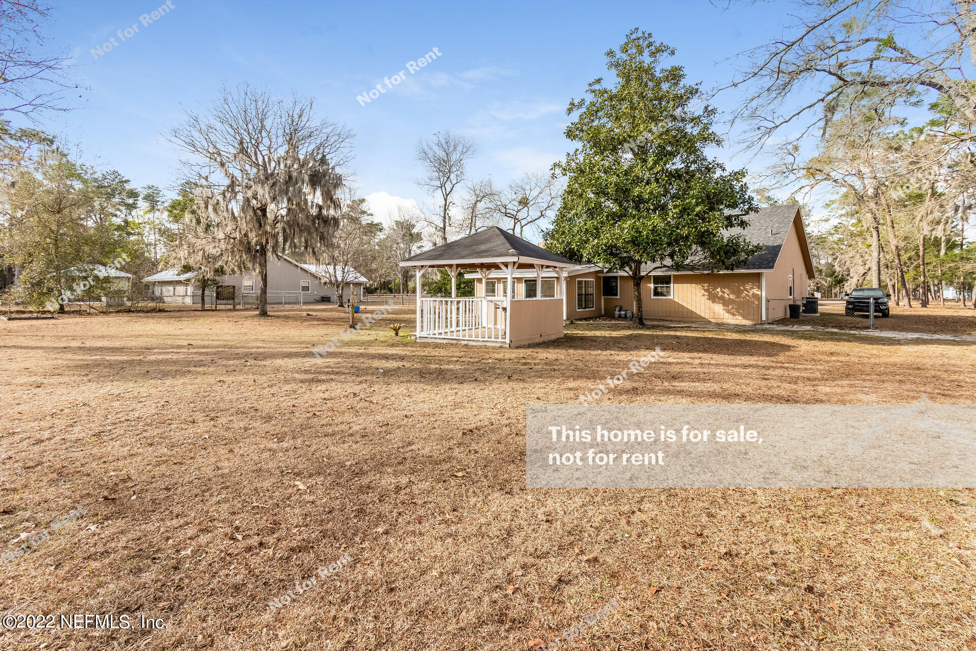 4205 Mustang Road Middleburg, FL 32068 - Photo 25 of 27 a front view of a house with a yard and trees