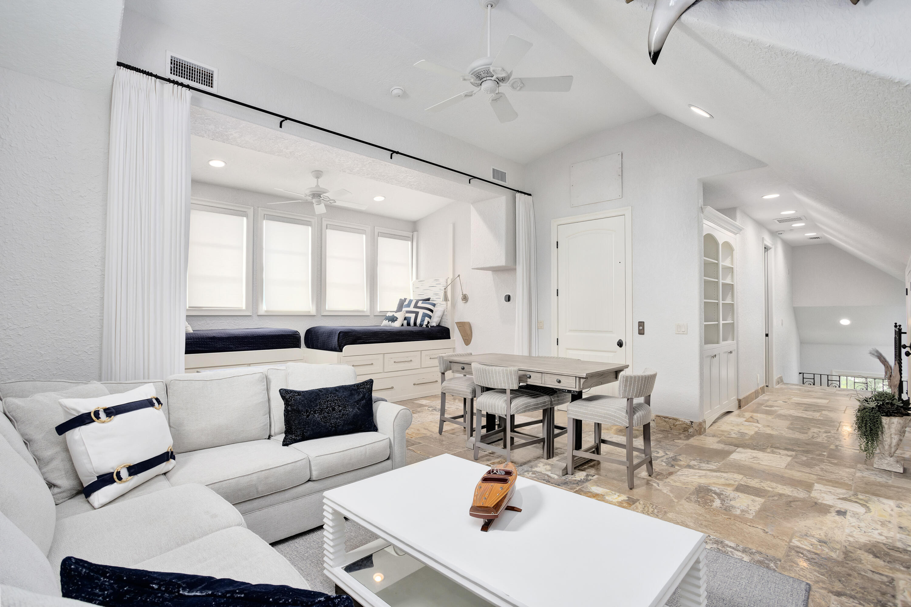 231 West Bermuda Drive Santa Rosa Beach, FL 32459 - Photo 36 of 47 a living room with lots of furniture and view of kitchen