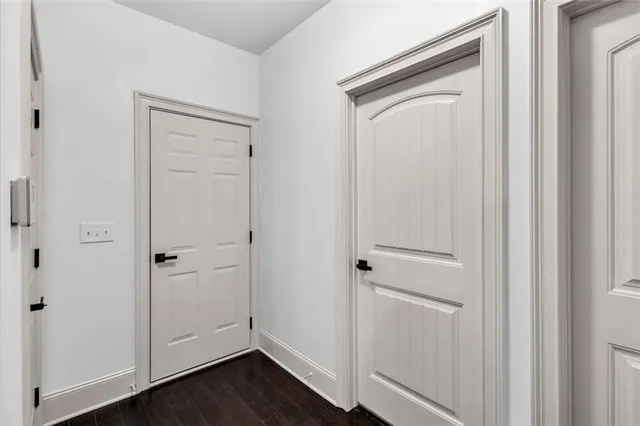 a view of a room with rack on the wall