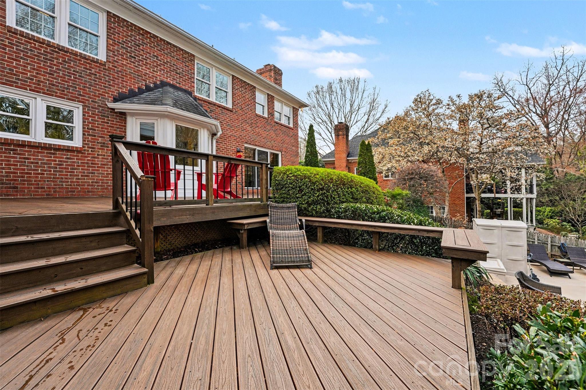 5606 Hillingdon Road Charlotte, NC 28226 - Photo 34 of 41 a view of a roof deck with wooden floor and fence