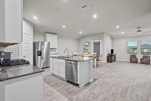 a house view with a garden space